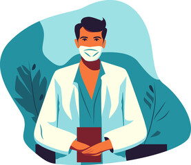 hospital doctor vector illustration, medic