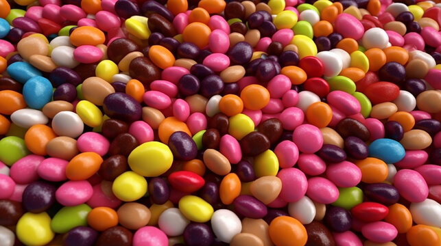 Colorful jelly bean lollipop candies bean pictures ultra HD wallpaper