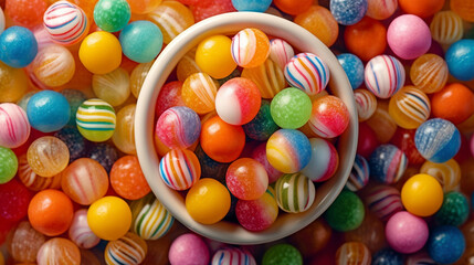 Fototapeta na wymiar Colorful jelly bean lollipop candies bean pictures wallpaper ultra HD wallpaper image