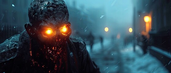 zombie with glowing eyes from black ops