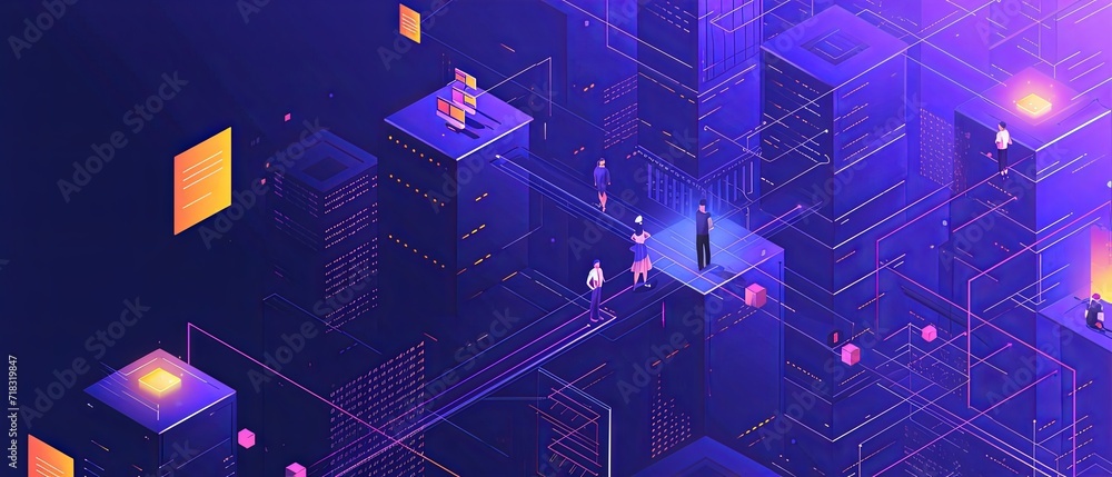 Poster hero image for a website that combines the themes of beyond ai computing network