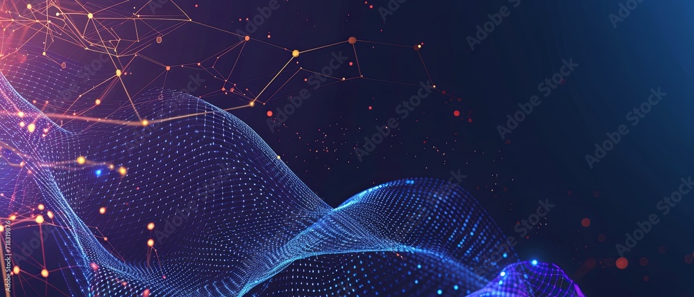 Poster hero image for a website that combines the themes of beyond ai computing network