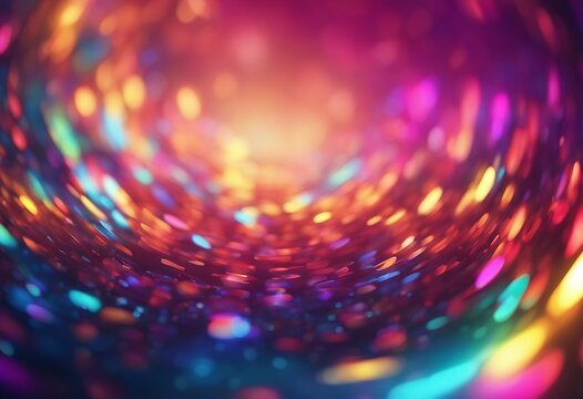Abstract colorful chromatic blurred glossy seamless loop background