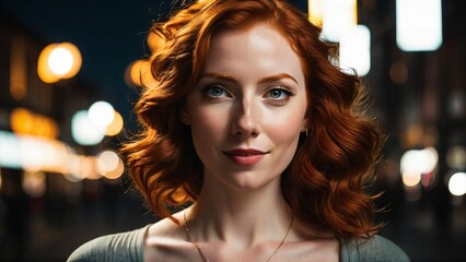 Fototapeta premium Woman portrait in arcade room.