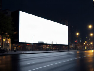 Fototapeta na wymiar Billboard Mockup with Generative AI