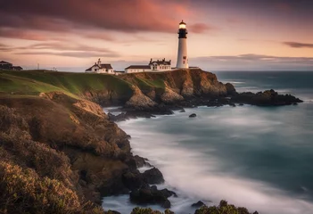  Waves crashing around lighthouse © FrameFinesse