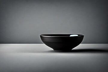 black ceramic bowl - obrazy, fototapety, plakaty