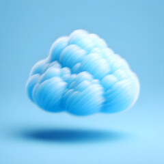 Sky Blue Cotton Candy Cloud