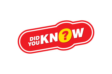 did you know concept. did you know and question mark