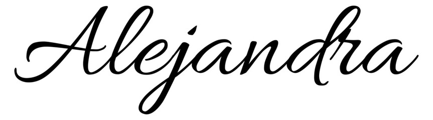 Alejandra- black color - name - ideal for websites, emails, presentations, greetings, banners, cards, books, t-shirt, sweatshirt, prints, cricut, silhouette,	
 - obrazy, fototapety, plakaty