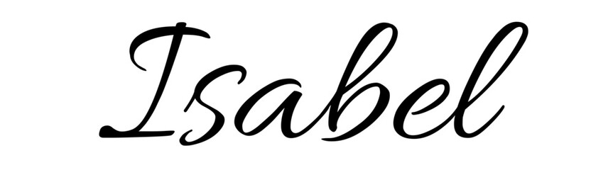  Isabel- black color - name - ideal for websites, emails, presentations, greetings, banners, cards, books, t-shirt, sweatshirt, prints, cricut, silhouette,	
