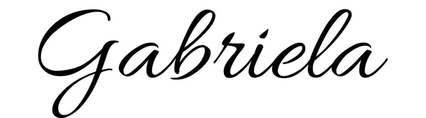  Gabriela- black color - name - ideal for websites, emails, presentations, greetings, banners, cards, books, t-shirt, sweatshirt, prints, cricut, silhouette,	
