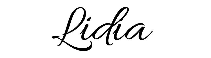 Lidia - black color - name - ideal for websites, emails, presentations, greetings, banners, cards, books, t-shirt, sweatshirt, prints, cricut, silhouette,	
