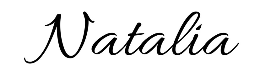 Natalia - black color - name - ideal for websites, emails, presentations, greetings, banners, cards, books, t-shirt, sweatshirt, prints, cricut, silhouette,	

