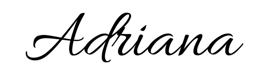 Adriana - black color - name - ideal for websites, emails, presentations, greetings, banners, cards, books, t-shirt, sweatshirt, prints, cricut, silhouette,	
