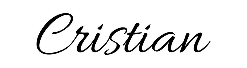 Cristian - black color - name - ideal for websites, emails, presentations, greetings, banners, cards, books, t-shirt, sweatshirt, prints, cricut, silhouette,	
