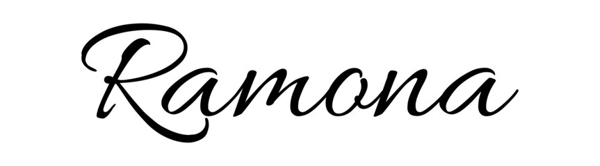 Ramona - black color - name - ideal for websites, emails, presentations, greetings, banners, cards, books, t-shirt, sweatshirt, prints, cricut, silhouette,	
