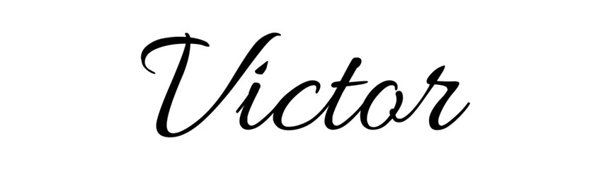 Victor - black color - name - ideal for websites, emails, presentations, greetings, banners, cards, books, t-shirt, sweatshirt, prints, cricut, silhouette,	
