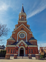 Fototapeta na wymiar Bialystok, Poland May 2, 2023: St. Wojciech Church in Bialystok. Poland