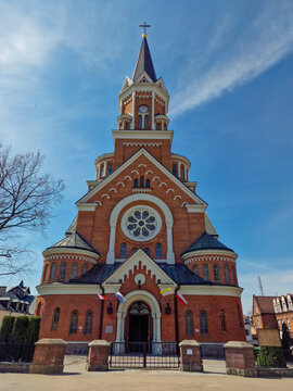 Bialystok, Poland  May 2, 2023: St. Wojciech Church  in Bialystok. Poland