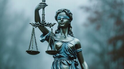 a statue of justice holding a scale of justice