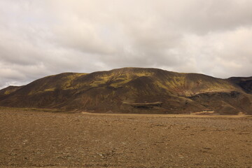 View on a mountain in the Golden Circle which is a tourist area in southern Iceland