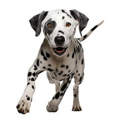 Dalmatian playing on transparent background