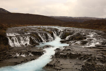 Bruararfoss is a waterfall in West Iceland which runs by the boundaries of municipalities Biskupstungur and Grímsnes
