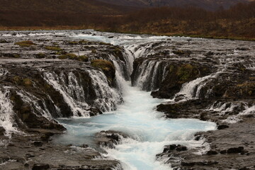Bruararfoss is a waterfall in West Iceland which runs by the boundaries of municipalities Biskupstungur and Grímsnes