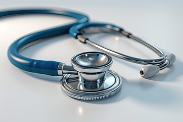 Close-up of 3d Stethoscope on White Surface