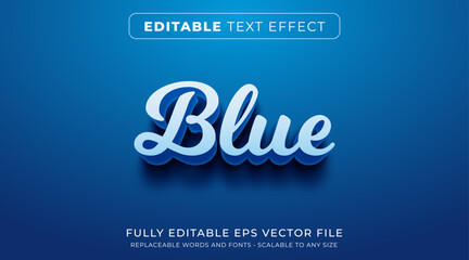 Editable text effect in blue cursive style