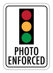 Vector graphic of photo enforced traffic sign