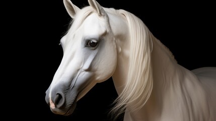Obraz na płótnie Canvas Portrait of a Majestic Arabian Stallion Generative AI