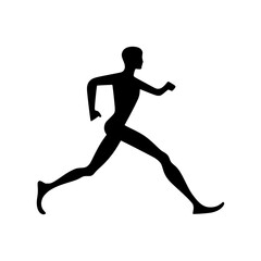 Fototapeta na wymiar running person silhouette