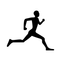 Fototapeta na wymiar running man silhouette