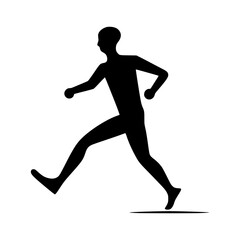 Fototapeta na wymiar runner running silhouette