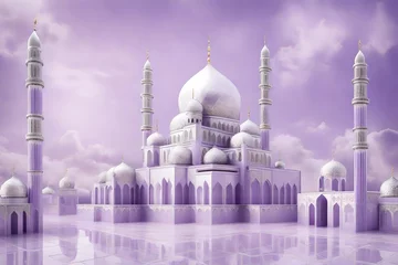 Gordijnen mosque against purple background  © Sidra