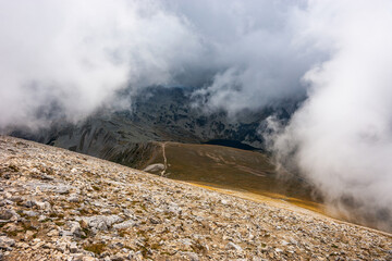 Close view of the Vlakhino lake from "Tsar`s route" to Vihren summit.