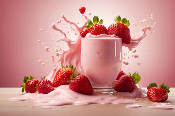 Strawberry Milkshake with Splash