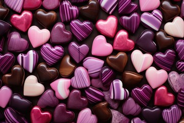 Obraz na płótnie Canvas Background of multi-colored candy hearts