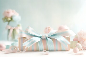 Whimsical Pastel Striped Ribbon Delight