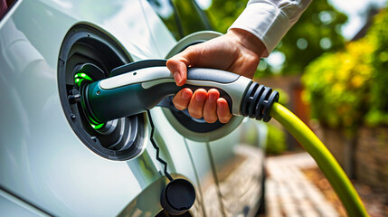 Eco-Friendly Car Charging, Green Energy and Sustainable Transportation, Future of Electric Vehicles