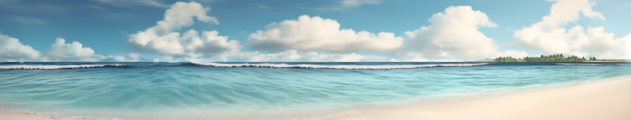 Tropical landscape, seaside summertime