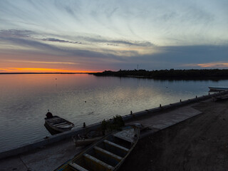 Obraz premium sunset at the pier