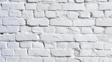 Modern white brick wall texture for background. Ai Generative