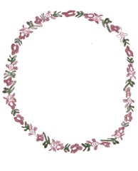 Floral frame. Hand drawing. Flower boarder. Template design