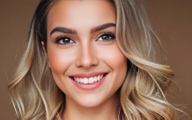 Fototapeta premium close up of a beautiful smiling girl