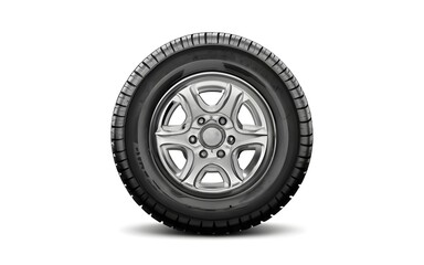 Obraz premium car tyre isolated white background