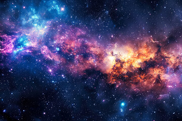 Fototapeta premium celestial panorama of stars and galaxies stretching out into infinity