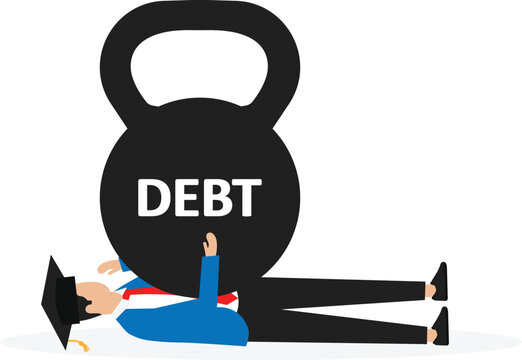 debt crushing graduate, black kettlebell clip art preview